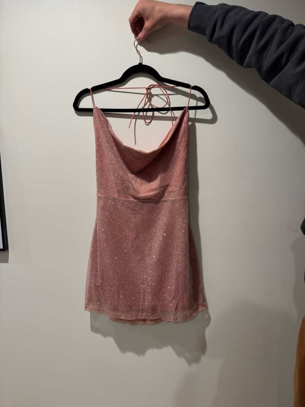 Hello Molly Rose Pink Sparkle Mini Dress